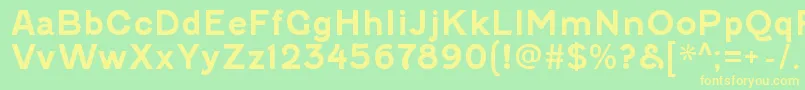 FenwickrgBold Font – Yellow Fonts on Green Background