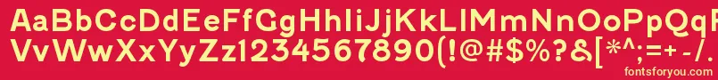 FenwickrgBold Font – Yellow Fonts on Red Background