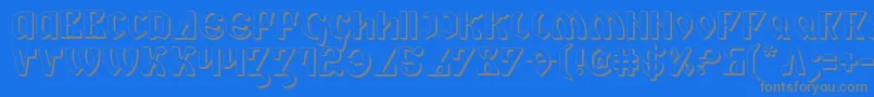フォントPiper3D – 青い背景に灰色の文字