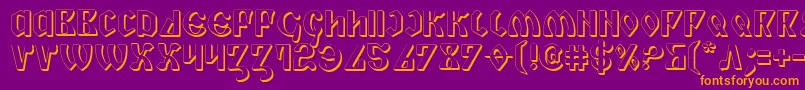 Piper3D Font – Orange Fonts on Purple Background