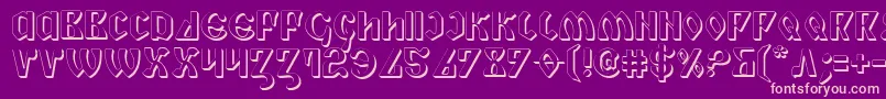 Piper3D Font – Pink Fonts on Purple Background