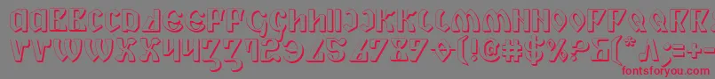 Piper3D Font – Red Fonts on Gray Background