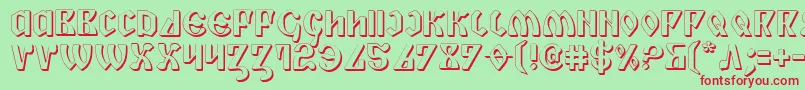 Piper3D Font – Red Fonts on Green Background