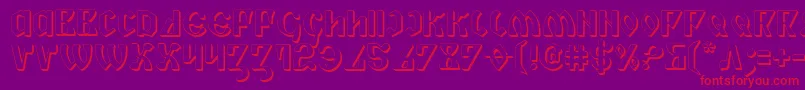 Шрифт Piper3D – красные шрифты на фиолетовом фоне