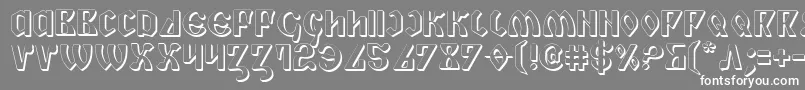 フォントPiper3D – 灰色の背景に白い文字