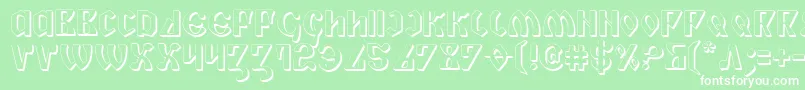 フォントPiper3D – 緑の背景に白い文字