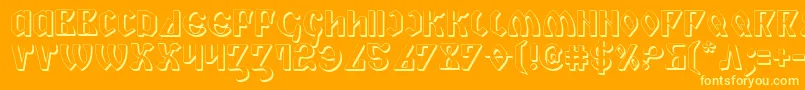 Piper3D Font – Yellow Fonts on Orange Background