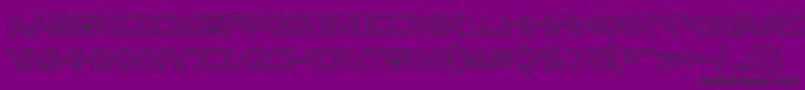 SfSolarSailerOutlineItalic Font – Black Fonts on Purple Background