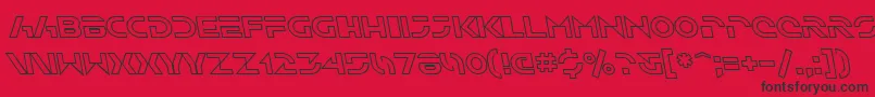 SfSolarSailerOutlineItalic Font – Black Fonts on Red Background