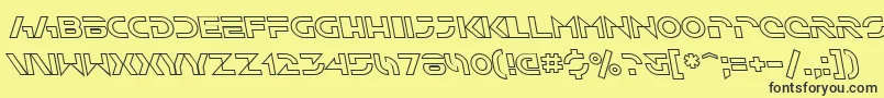 SfSolarSailerOutlineItalic Font – Black Fonts on Yellow Background