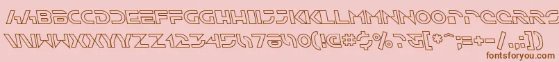 SfSolarSailerOutlineItalic Font – Brown Fonts on Pink Background