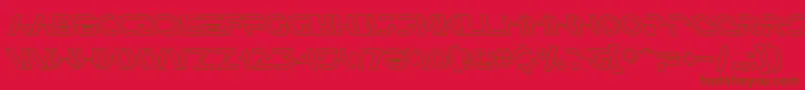 SfSolarSailerOutlineItalic-fontti – ruskeat fontit punaisella taustalla