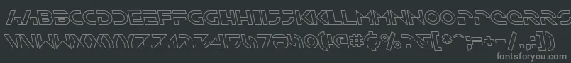 Шрифт SfSolarSailerOutlineItalic – серые шрифты на чёрном фоне