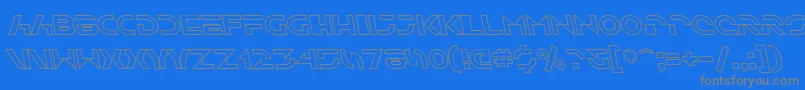 fuente SfSolarSailerOutlineItalic – Fuentes Grises Sobre Fondo Azul