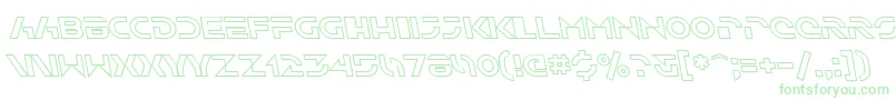 Шрифт SfSolarSailerOutlineItalic – зелёные шрифты