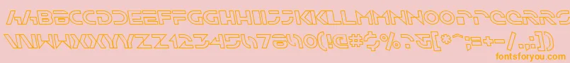 Шрифт SfSolarSailerOutlineItalic – оранжевые шрифты на розовом фоне