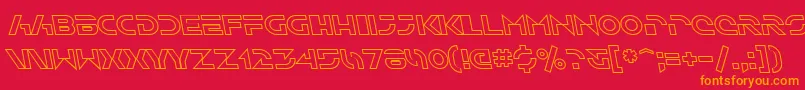 fuente SfSolarSailerOutlineItalic – Fuentes Naranjas Sobre Fondo Rojo