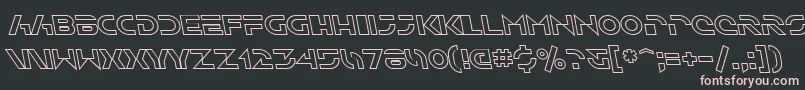 フォントSfSolarSailerOutlineItalic – 黒い背景にピンクのフォント