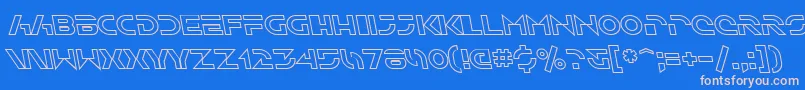 fuente SfSolarSailerOutlineItalic – Fuentes Rosadas Sobre Fondo Azul