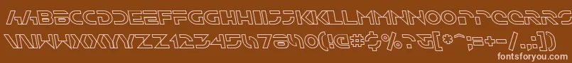 フォントSfSolarSailerOutlineItalic – 茶色の背景にピンクのフォント