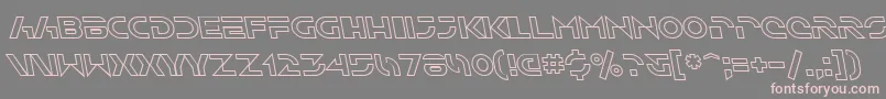 Fonte SfSolarSailerOutlineItalic – fontes rosa em um fundo cinza