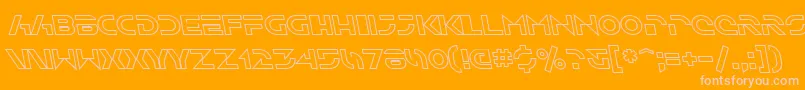 フォントSfSolarSailerOutlineItalic – オレンジの背景にピンクのフォント