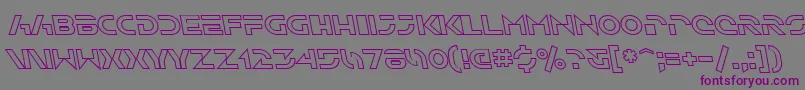 Police SfSolarSailerOutlineItalic – polices violettes sur fond gris
