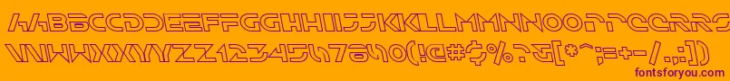 SfSolarSailerOutlineItalic Font – Purple Fonts on Orange Background