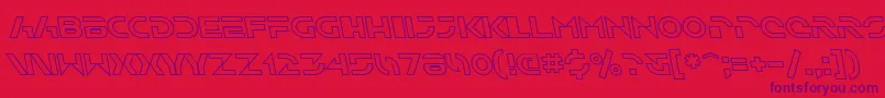 Шрифт SfSolarSailerOutlineItalic – фиолетовые шрифты на красном фоне
