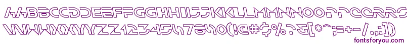 Шрифт SfSolarSailerOutlineItalic – фиолетовые шрифты на белом фоне