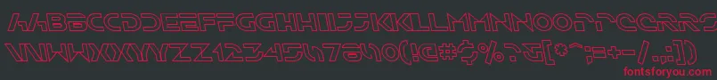 SfSolarSailerOutlineItalic Font – Red Fonts on Black Background