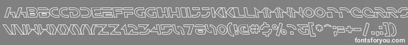 SfSolarSailerOutlineItalic Font – White Fonts on Gray Background