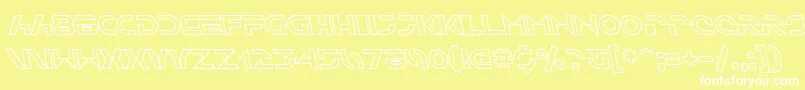 SfSolarSailerOutlineItalic Font – White Fonts on Yellow Background