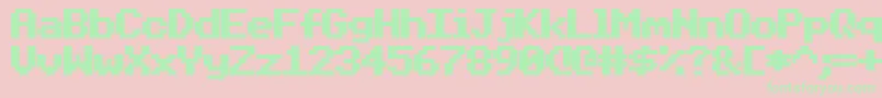 BeebModeOne Font – Green Fonts on Pink Background