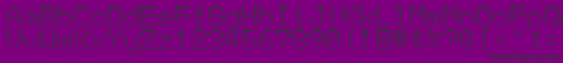 Шрифт Atomicclockradio – чёрные шрифты на фиолетовом фоне