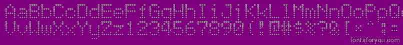 Atomicclockradio Font – Gray Fonts on Purple Background