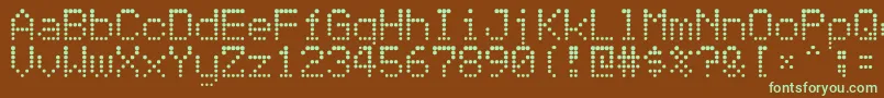 Шрифт Atomicclockradio – зелёные шрифты на коричневом фоне