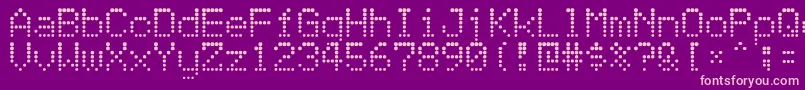 Atomicclockradio Font – Pink Fonts on Purple Background