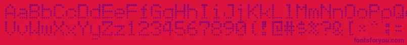 Atomicclockradio Font – Purple Fonts on Red Background