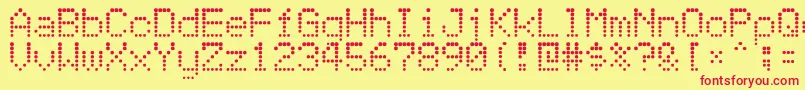 More about Atomicclockradio Font Atomicclockradio Font – Red Fonts on Yellow Background