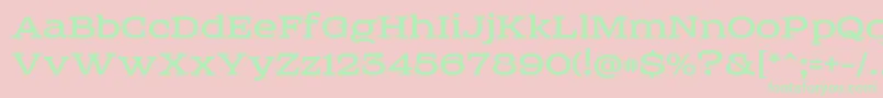 More about Sreda Font Sreda Font – Green Fonts on Pink Background