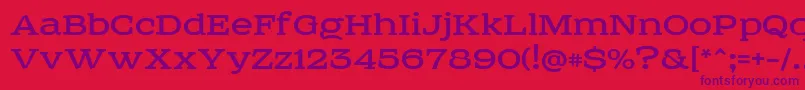 Sreda Font – Purple Fonts on Red Background