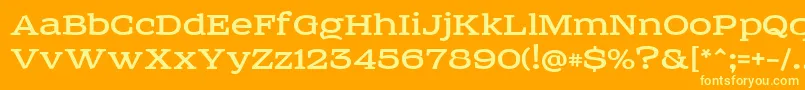 Więcej informacji o czcionce Sreda Czcionka Sreda – żółte czcionki na pomarańczowym tle