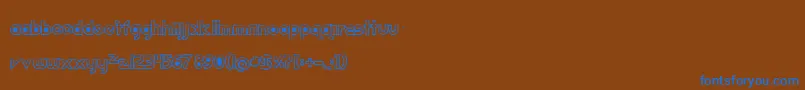 Echootf Font – Blue Fonts on Brown Background