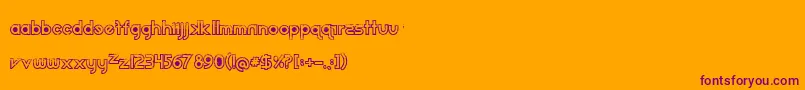 Echootf-fontti – violetit fontit oranssilla taustalla