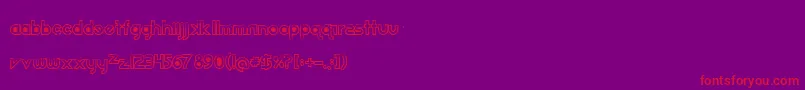 Echootf Font – Red Fonts on Purple Background