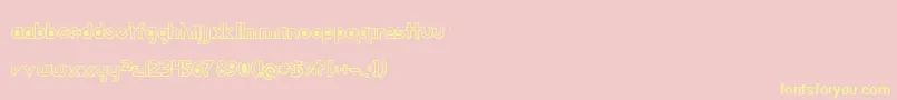 Echootf Font – Yellow Fonts on Pink Background