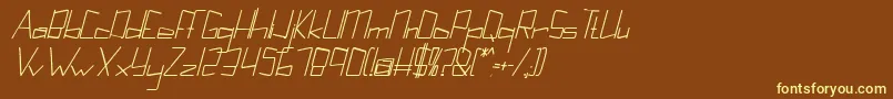 More about Kuppelultracondensebolditalickuppel Font Kuppelultracondensebolditalickuppel Font – Yellow Fonts on Brown Background