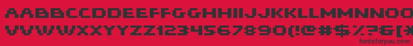 Hiskyflipperhibold Font – Black Fonts on Red Background