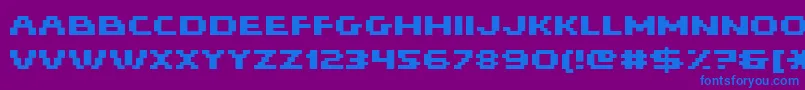 Hiskyflipperhibold Font – Blue Fonts on Purple Background